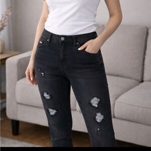 EUC DISTRESSED LEVIS 512 SLIM TAPERED FIT JEANS size 8